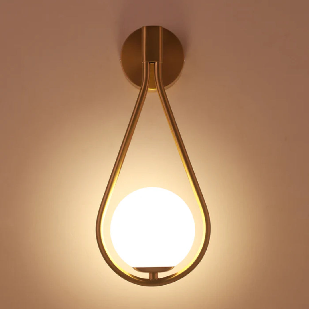 Moderne teardrop wandlamp