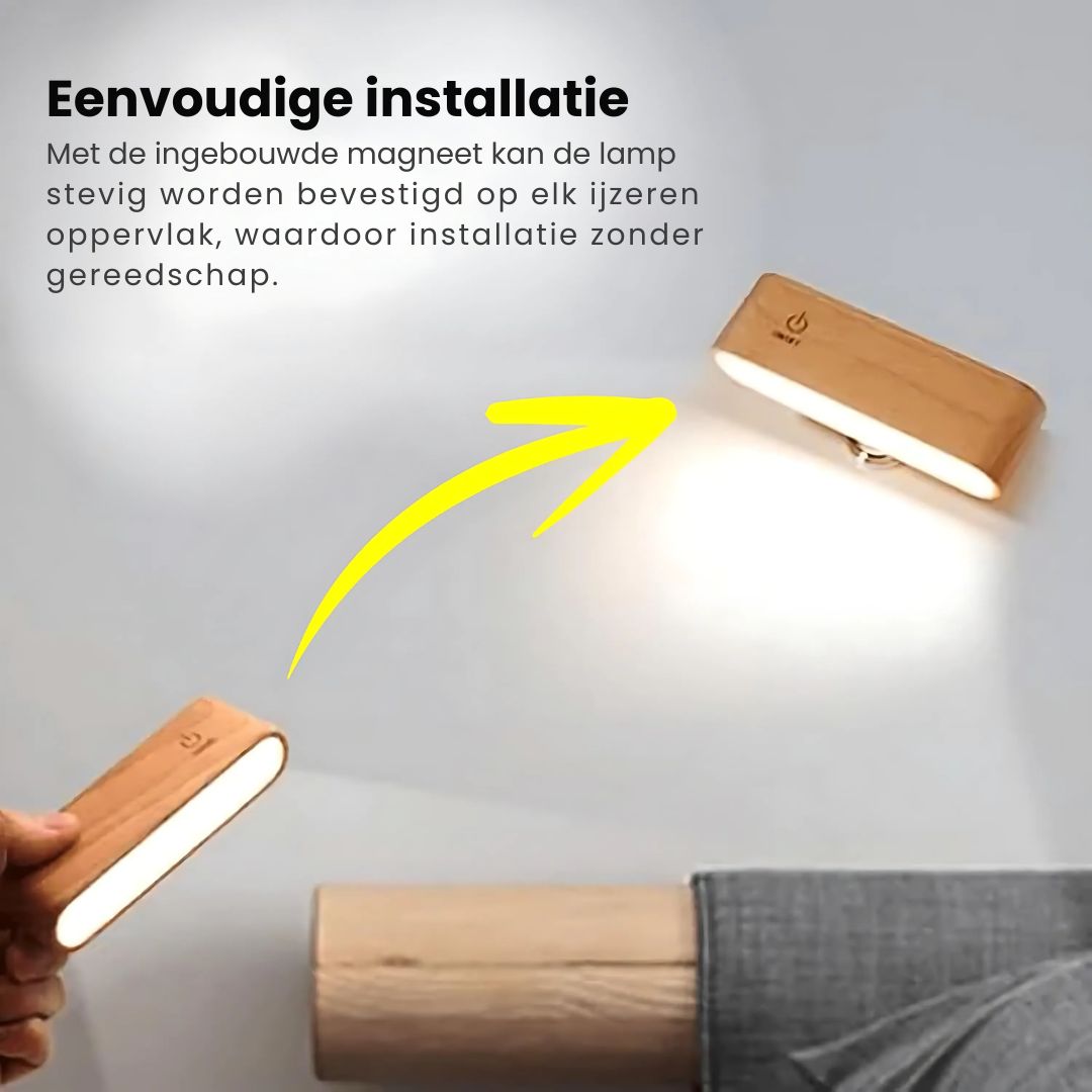 360° Minimalistische Houten Lamp