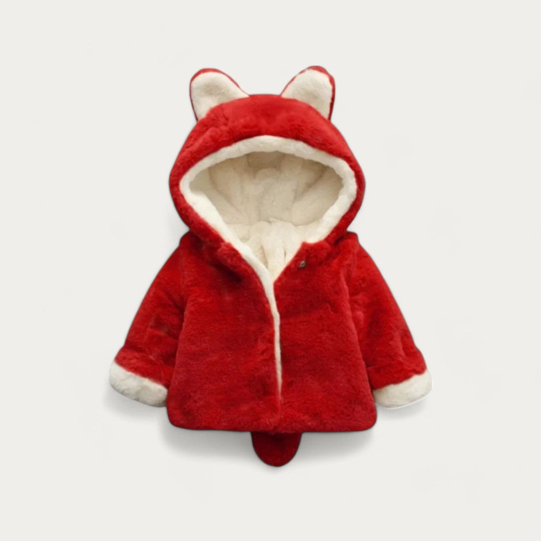 Baby's pluizige dierenhoodie