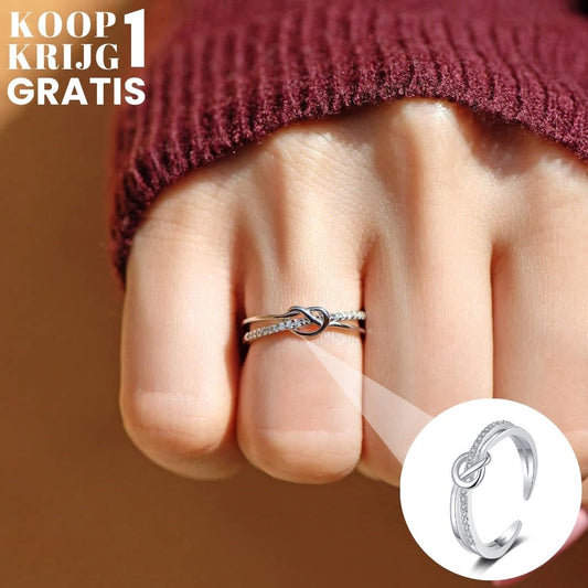 Eeuwige knoop ring | 1+1 gratis