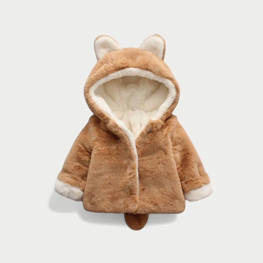 Baby's pluizige dierenhoodie