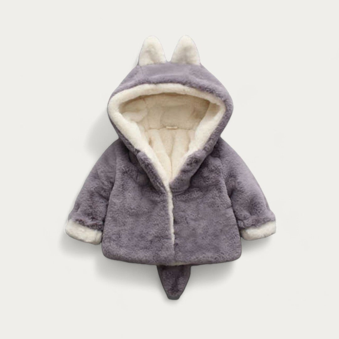 Baby's pluizige dierenhoodie