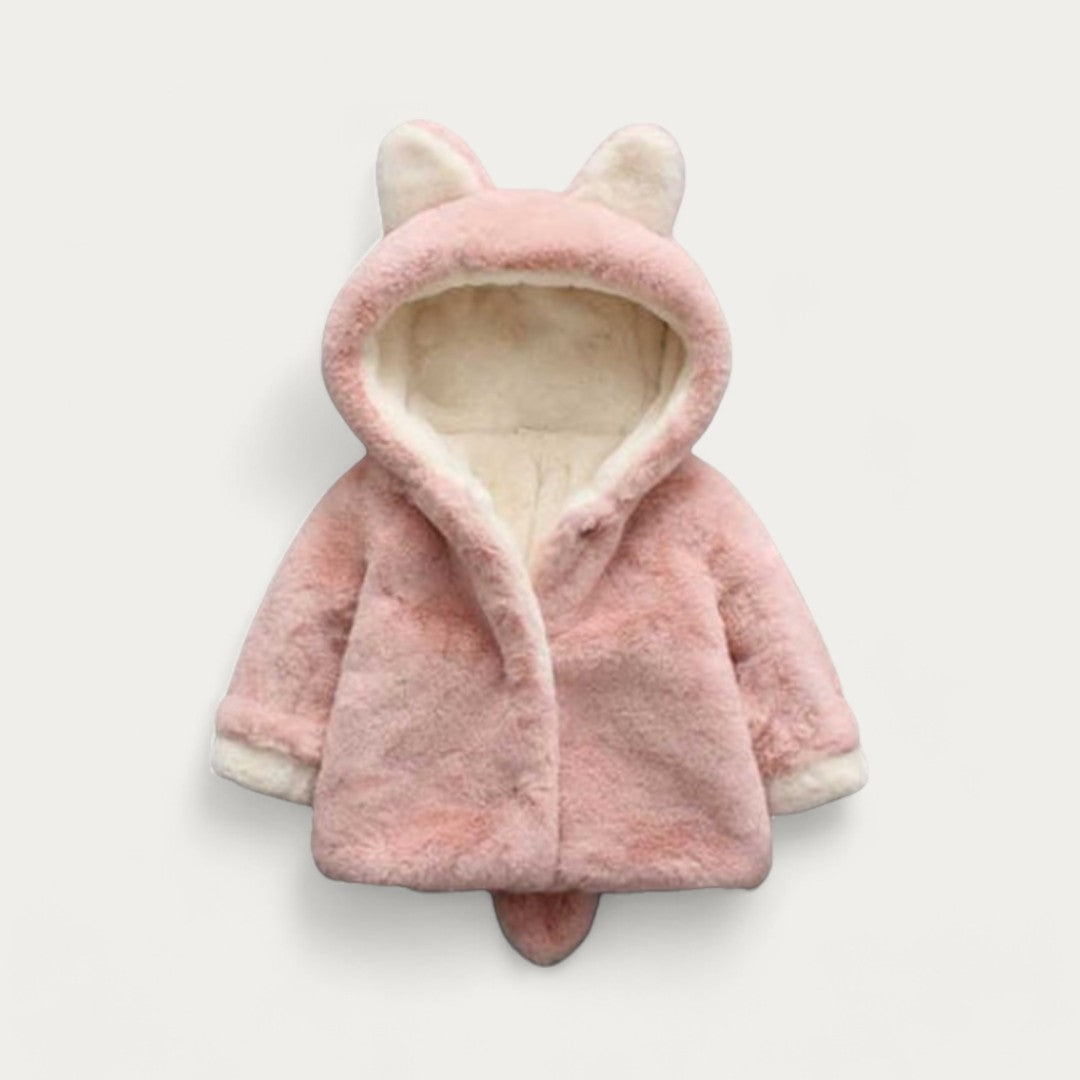 Baby's pluizige dierenhoodie