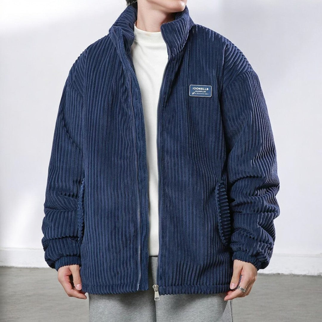 Corduroy puffer jack