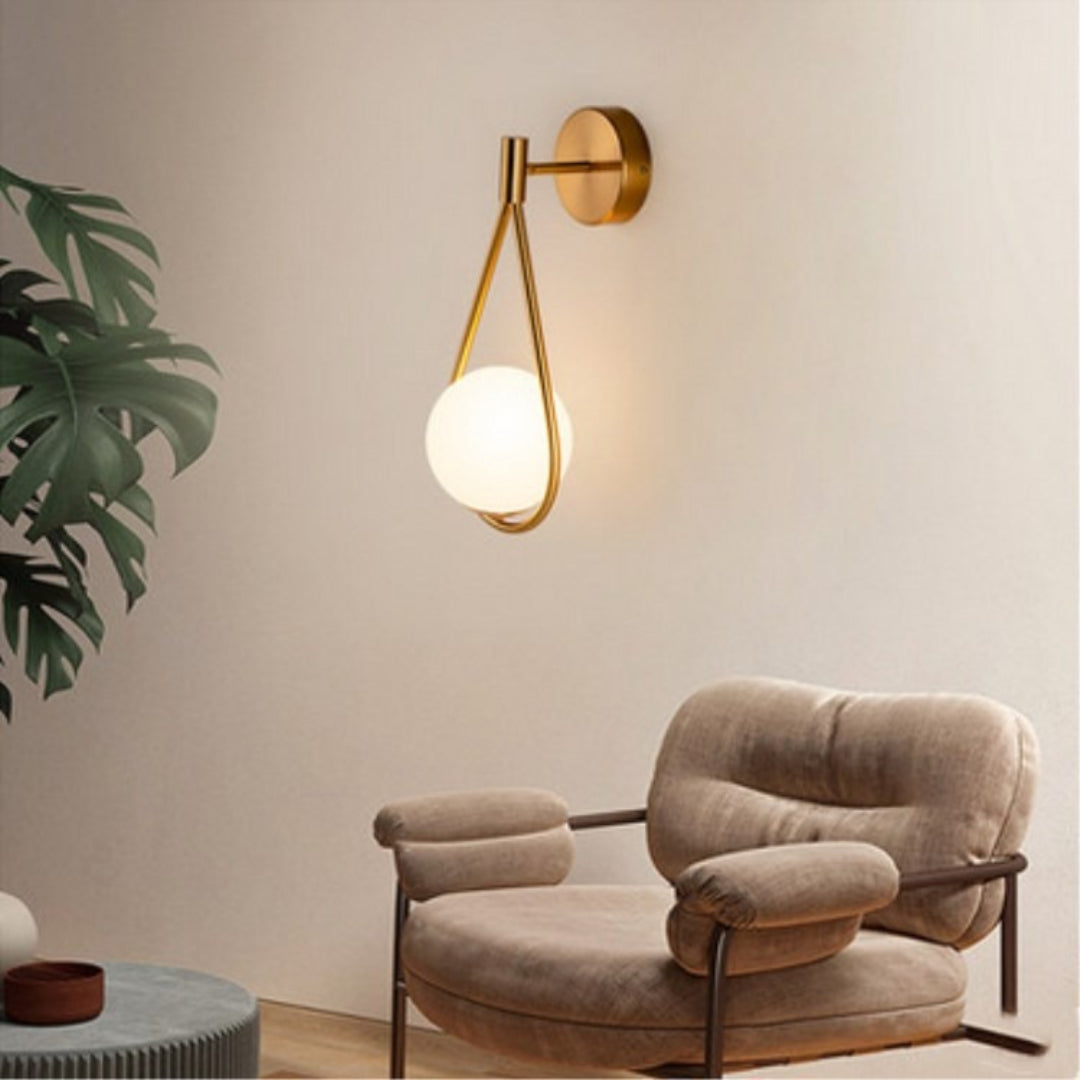 Moderne teardrop wandlamp